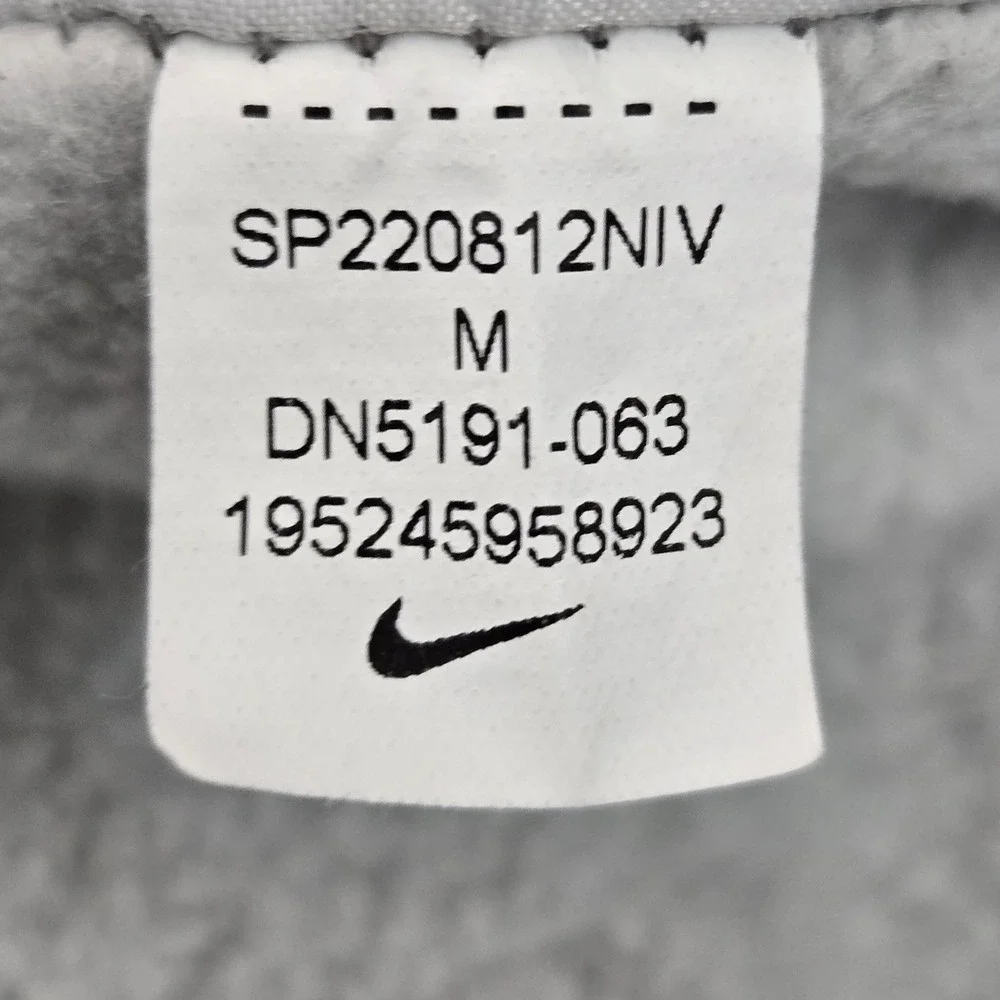 Nike Men Sweatshirt M Gray Fleece Logo Tiger Swoosh Long Sleeve READ